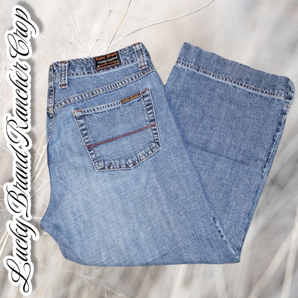 Lucky Brand Light-medium Blue Cropped Ankle Capris Jeans Fit small